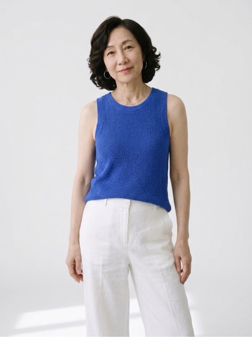 Calvin Klein Royal Blue Sleeveless Knit Tank